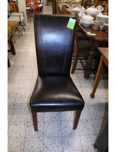 CHAISE CUIR BRUN