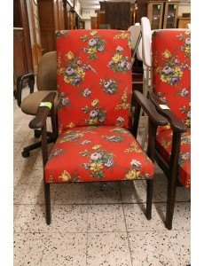 FAUTEUIL BOIS TISSUS FLEUR