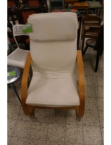 FAUTEUIL IKEA BOIS/ TISSUS