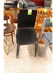 LOT DE 4 CHAISES NOIR IKEA 