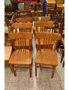 LOT DE 6 CHAISES VINTAGES BOIS