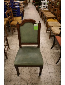 CHAISE BOIS ET SIMILI VERT 