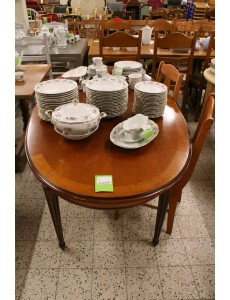 TABLE OVAL MERISIER 1 ALLONGE