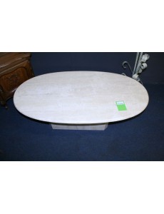 TABLE OVALE TRAVERTIN 